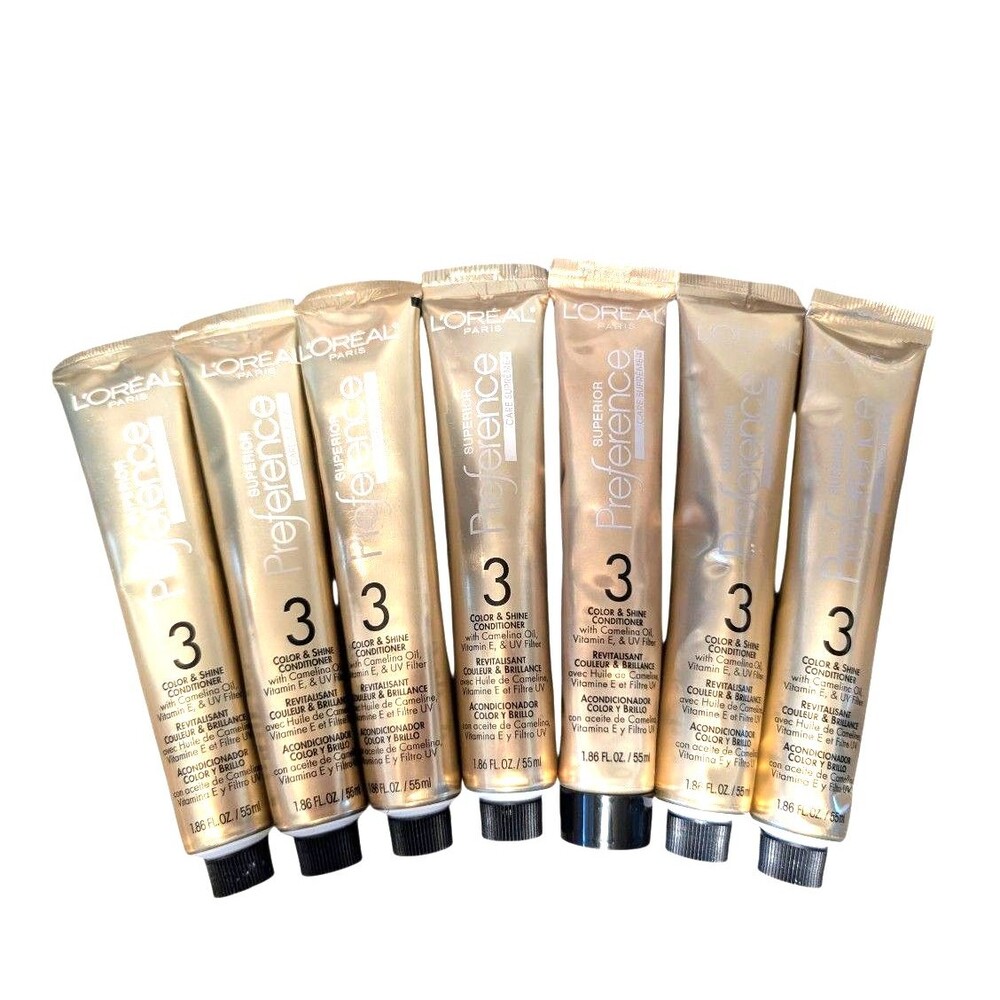 L’Oreal Preference #3 Lot Of 6 Color & Shine Conditioner Protect Hair ColorTubes